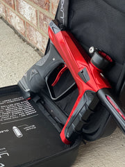 Used Virtue Luxe Ace Paintball Gun - Polished Red / Dust Black w/ Infamous Silencio Tip