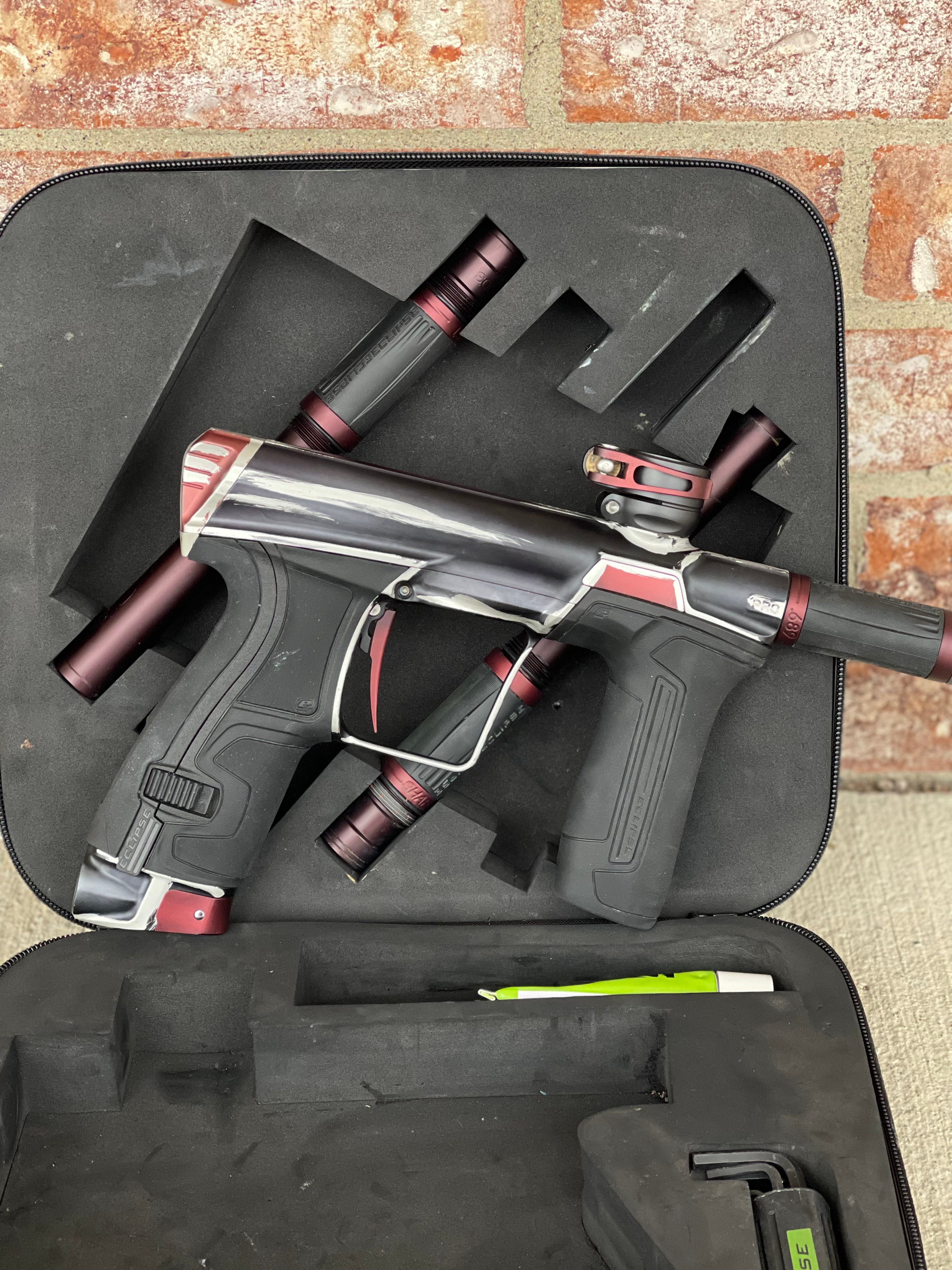Used Eclipse CS2 Pro Paintball Gun Custom Anno Black/Red/Whit