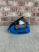 Used Virtue Vio Ascend Paintball Mask - Blue w/ Silver Mirror Lens