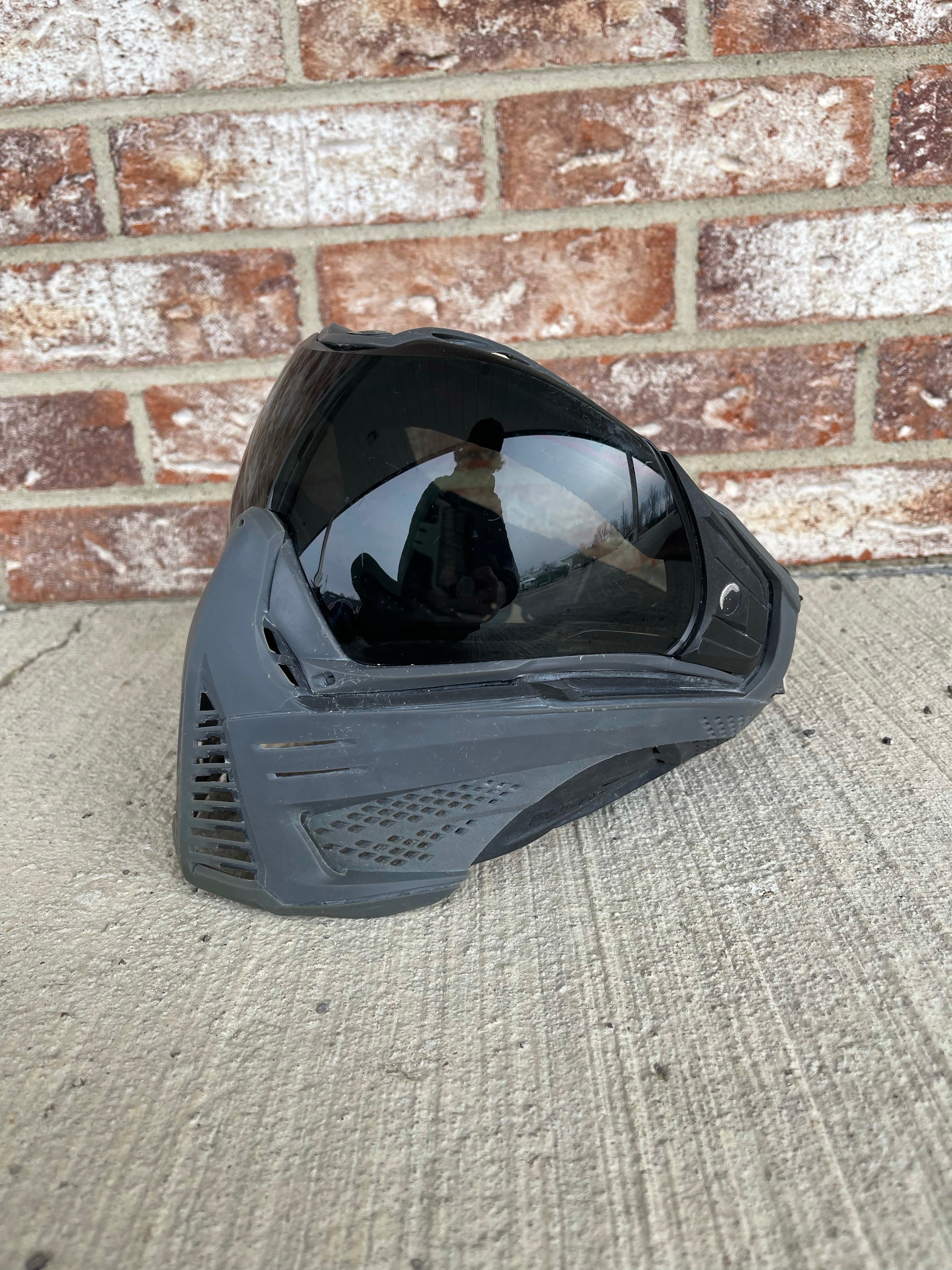 Used Push Unite Paintball Mask- Grey