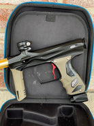 Used Shocker Amp Paintball Gun - Black w/ Red SSC Deuce Trigger and Infamous Red & Gold Silencio FXL Barrel