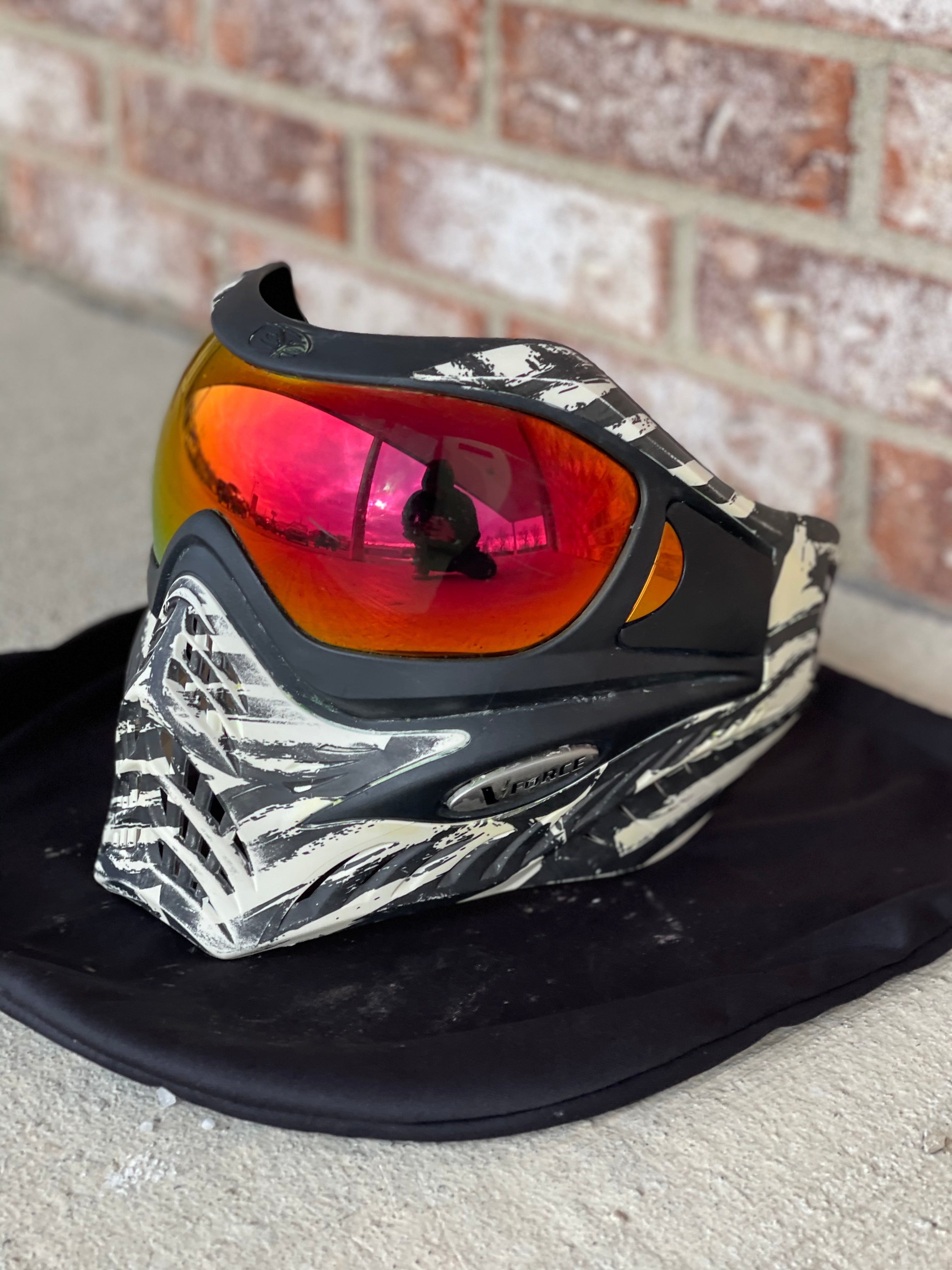 Used V-Force Grill Paintball Mask - Zebra LE