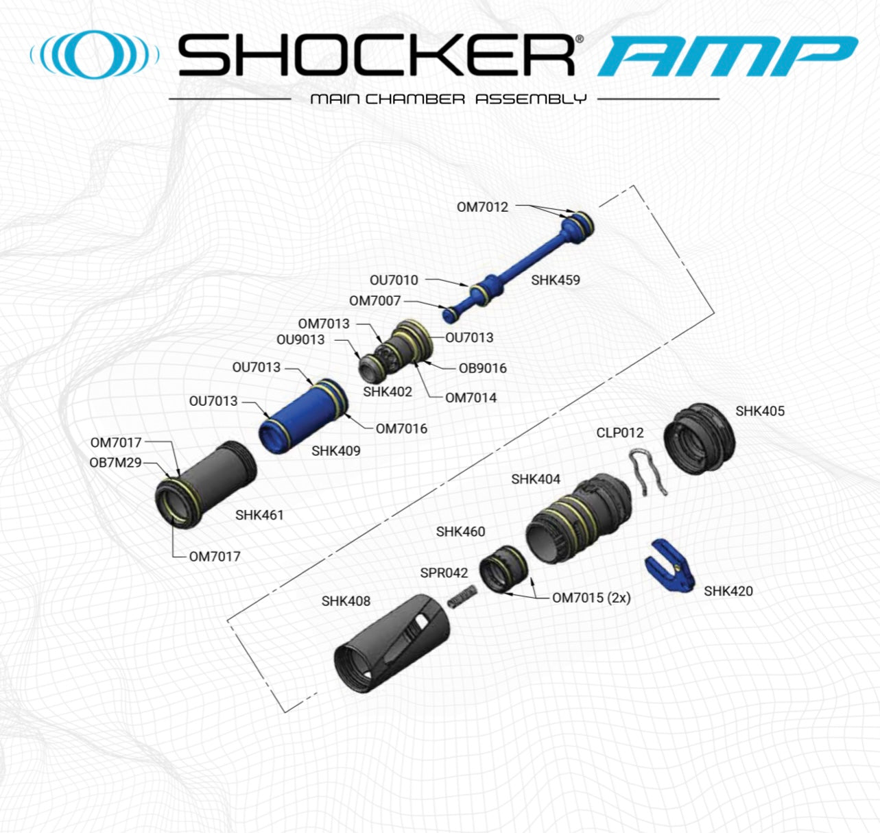 SP Shocker Amp Main Chamber Assembly Parts List - Pick the Part You Need!