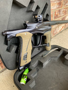 Used Planet Eclipse LV1.6 Paintball Gun - Black w/ Tan & White Grip Kits