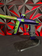 Used DLX Luxe X Paintball Gun - Gloss Purple / Gloss Lime w/ Deuce Trigger