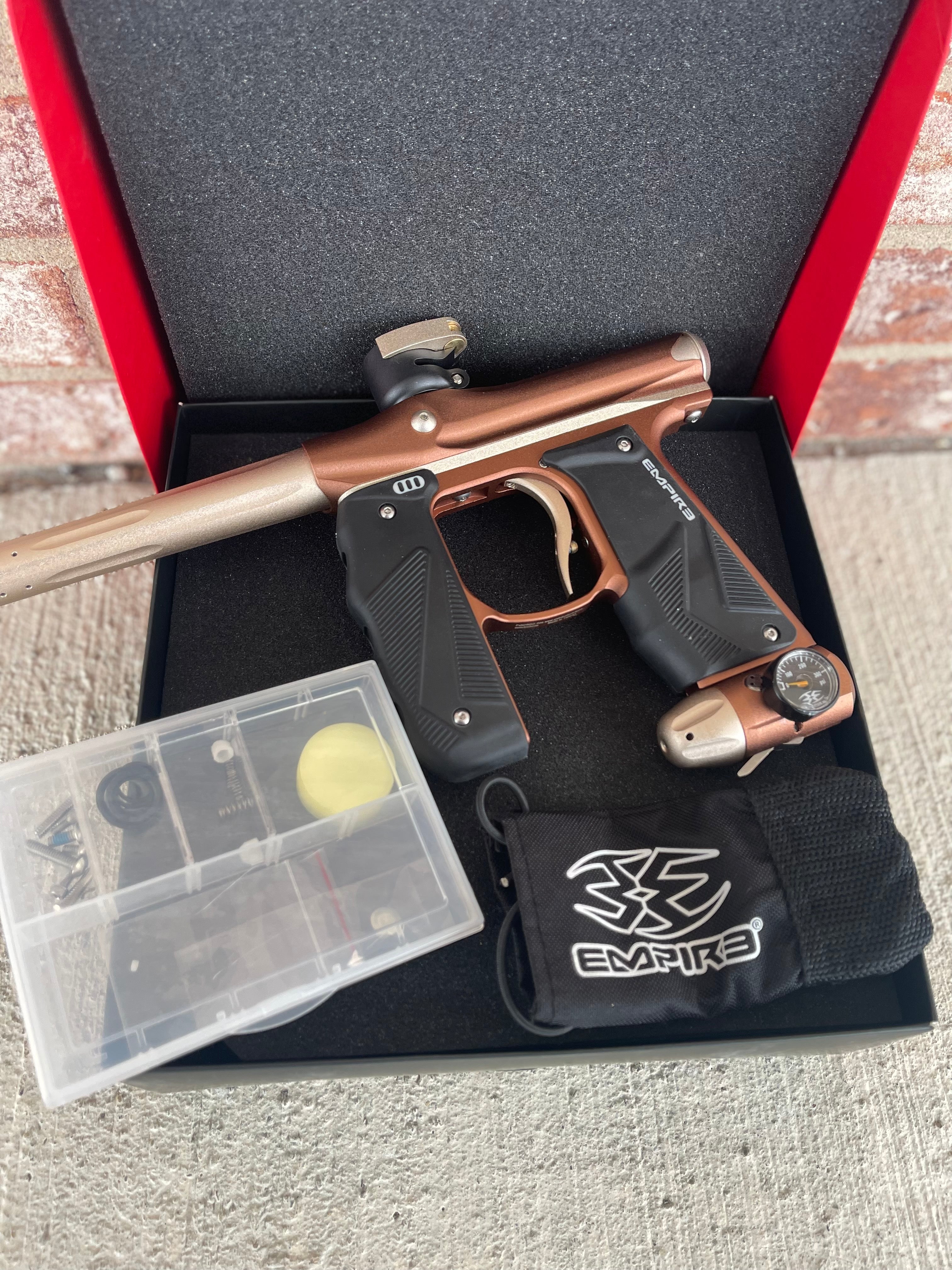 Used Empire Mini GS Paintball Gun- Bronze/Tan