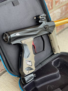 Used Shocker Amp Paintball Gun - Black w/ Red SSC Deuce Trigger and Infamous Red & Gold Silencio FXL Barrel