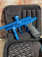 Used Bob Long G6R OLED Paintball Gun - Z Cut - Blue/Silver Splash