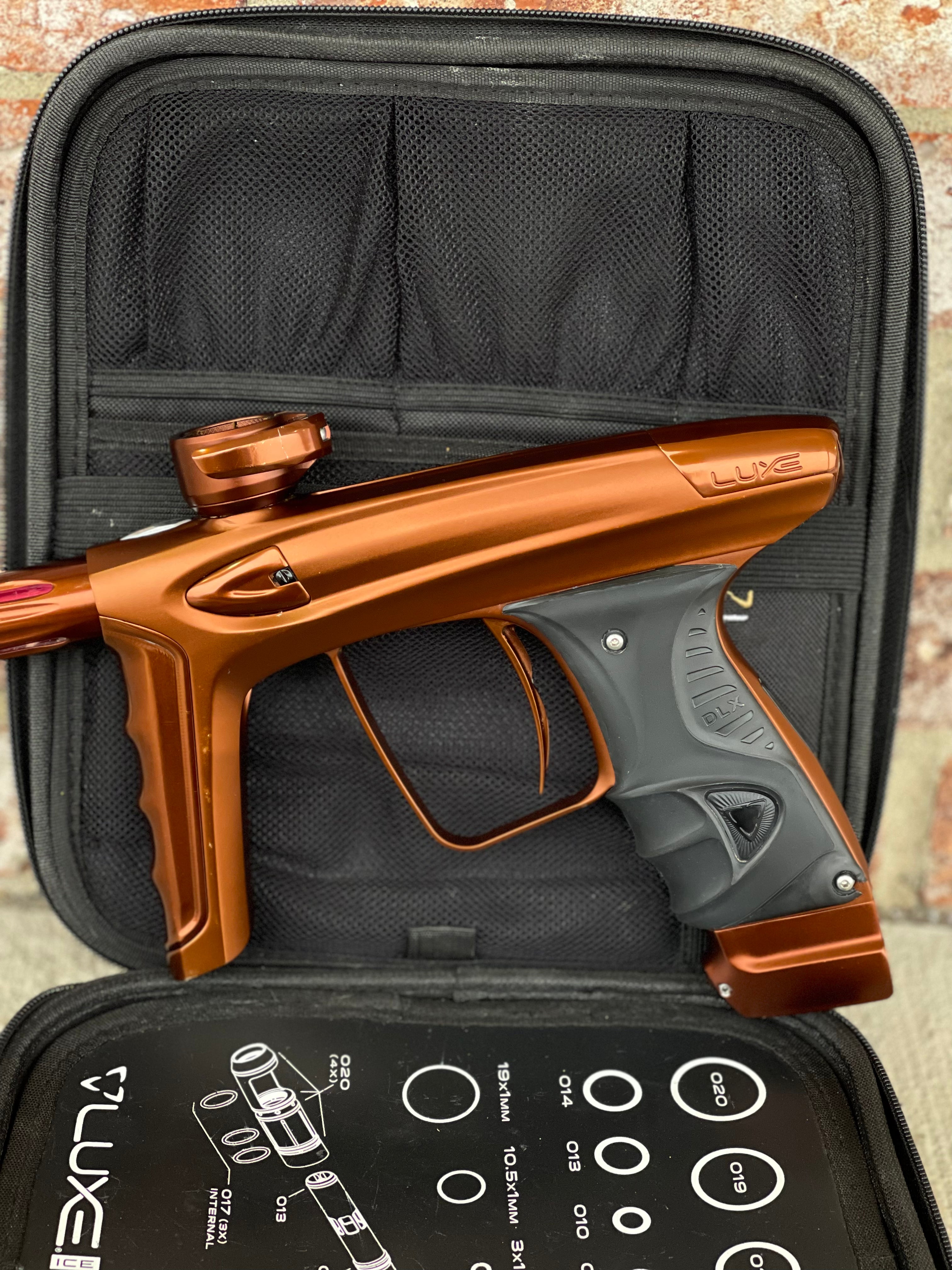 Used DLX Luxe Ice Paintball Gun - Dust Brown/Polished Brown