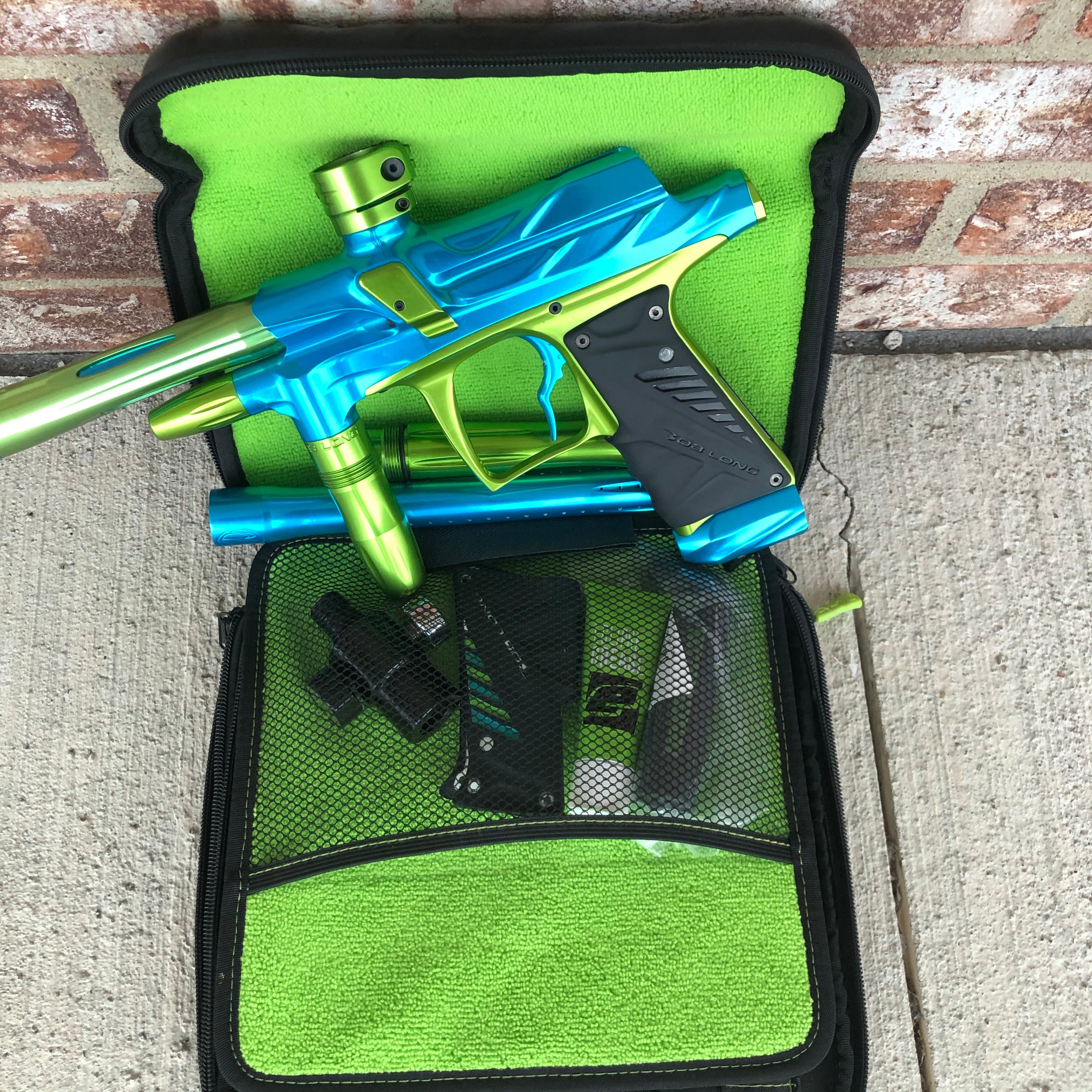 Used Bob Long Stratus Cut G6R Paintball Gun - Teal / Green