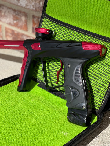 Used DLX HK Army A51 Luxe X Paintball Gun - Dust Black / Polished Red