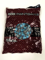GI Sportz Team Colors Paintballs - 2000 Paintballs - Metallic Black/Metallic Cyan Shell - Pink Fill