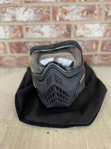 Used V-Force Grills Paintball Mask - Black - 2 lenses - Soft Goggle Bag - Visor - Extra Goggle Strap