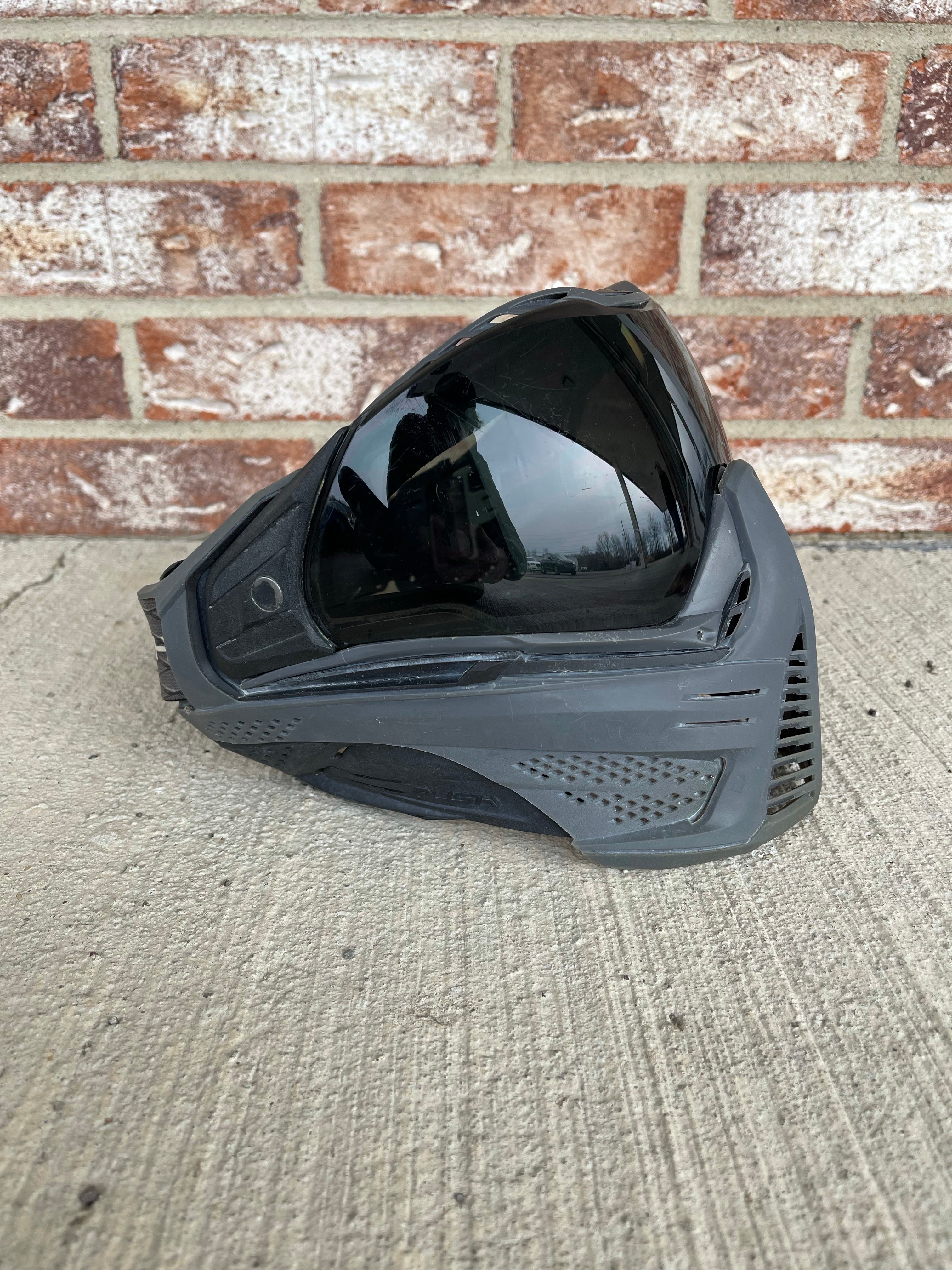 Used Push Unite Paintball Mask- Grey