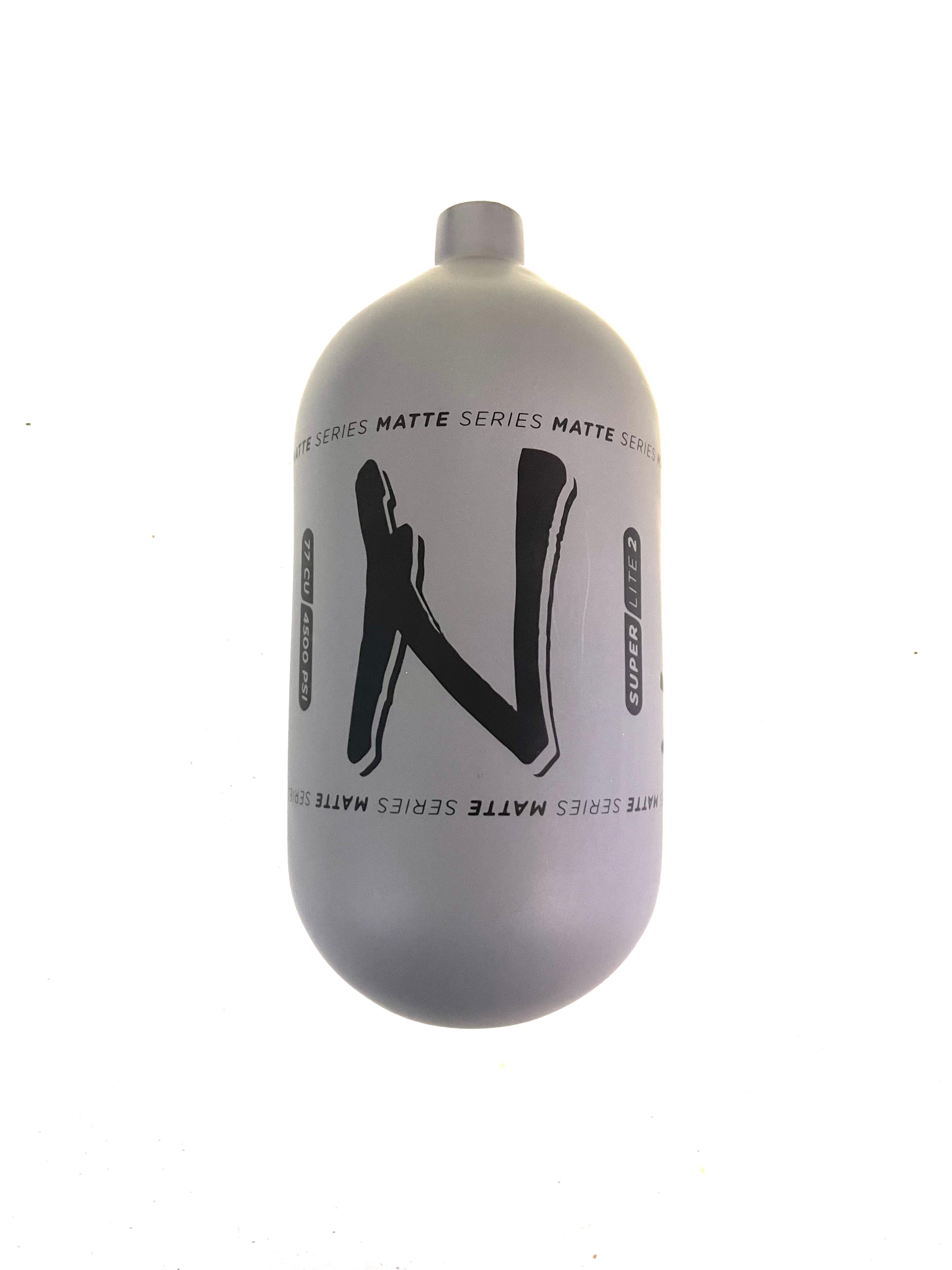 Ninja SL2 77/4500 "Matte Series" Carbon Fiber Paintball Tank BOTTLE ONLY - Grey/Black