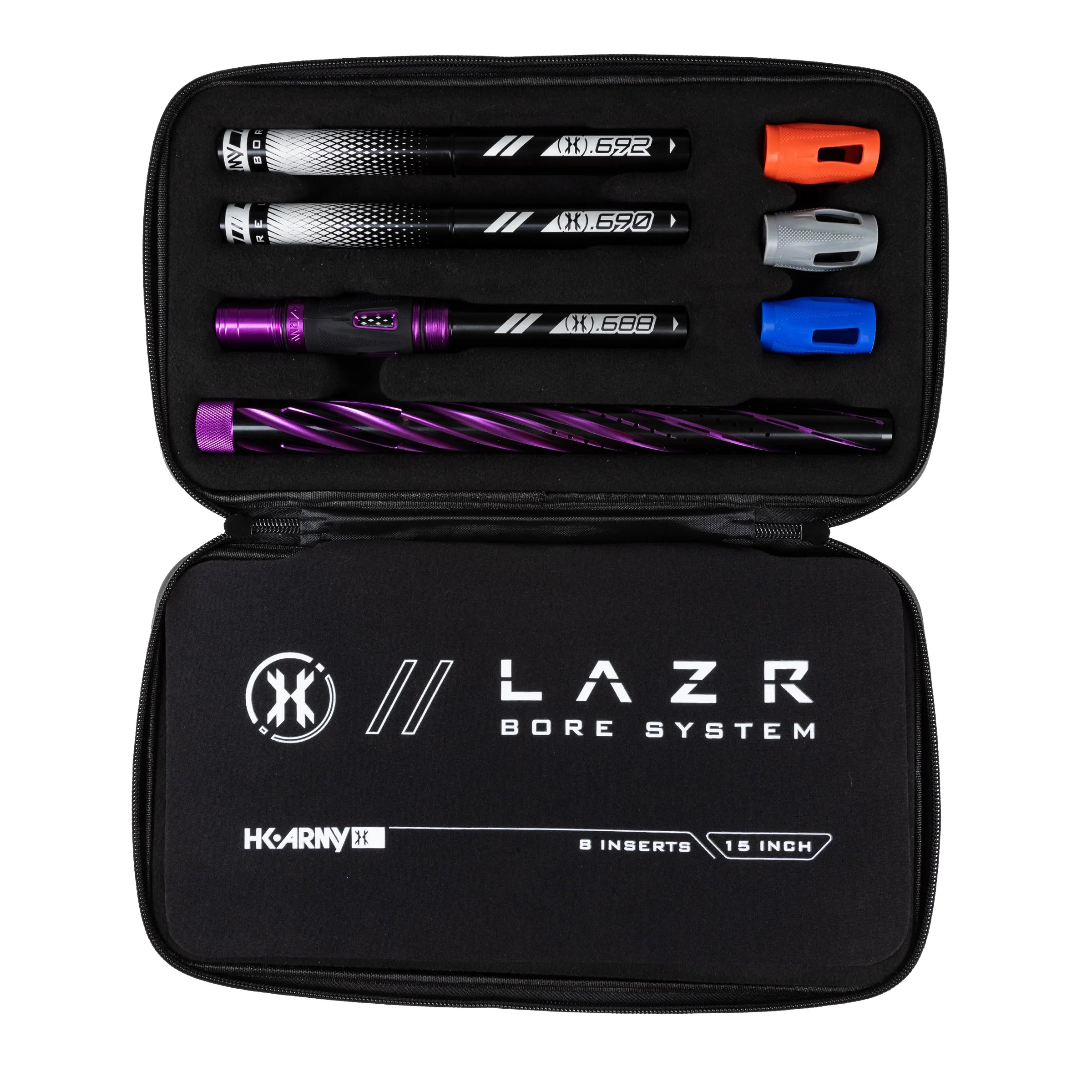 HK Army LAZR Barrel Kit - Elite Orbit - Autococker Thread - Dust Purple/Black Inserts