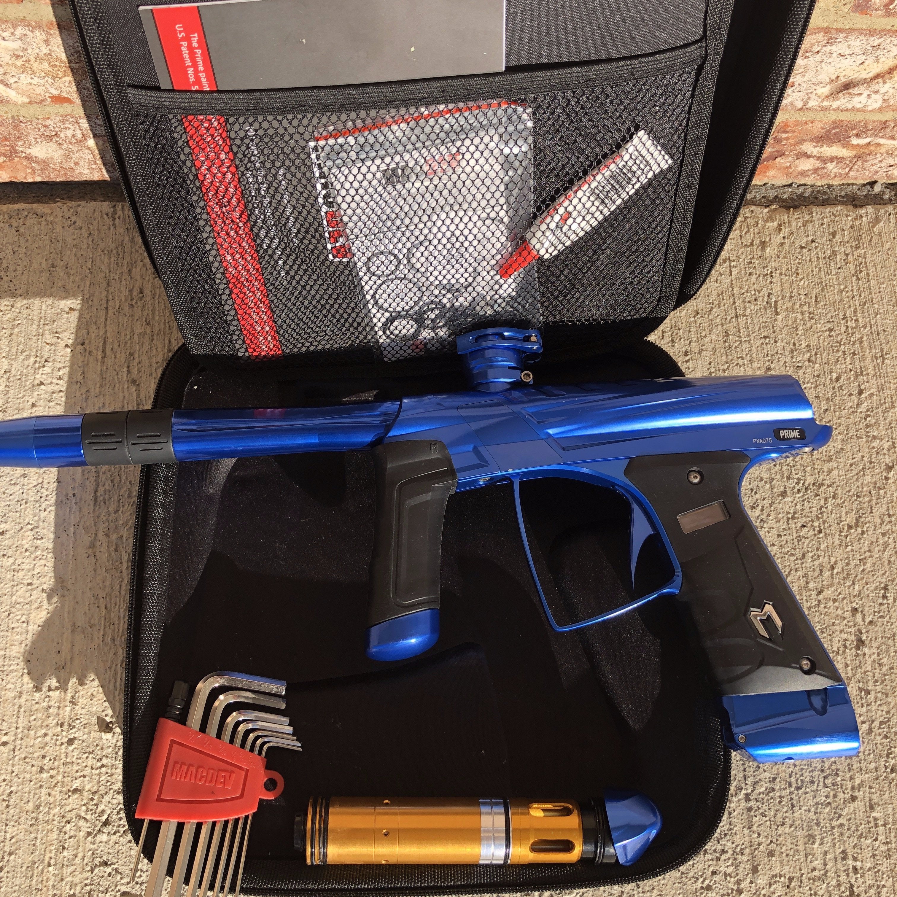 Used MacDev Prime XTS Paintball Gun - Polished Blue – Punishers Paintball