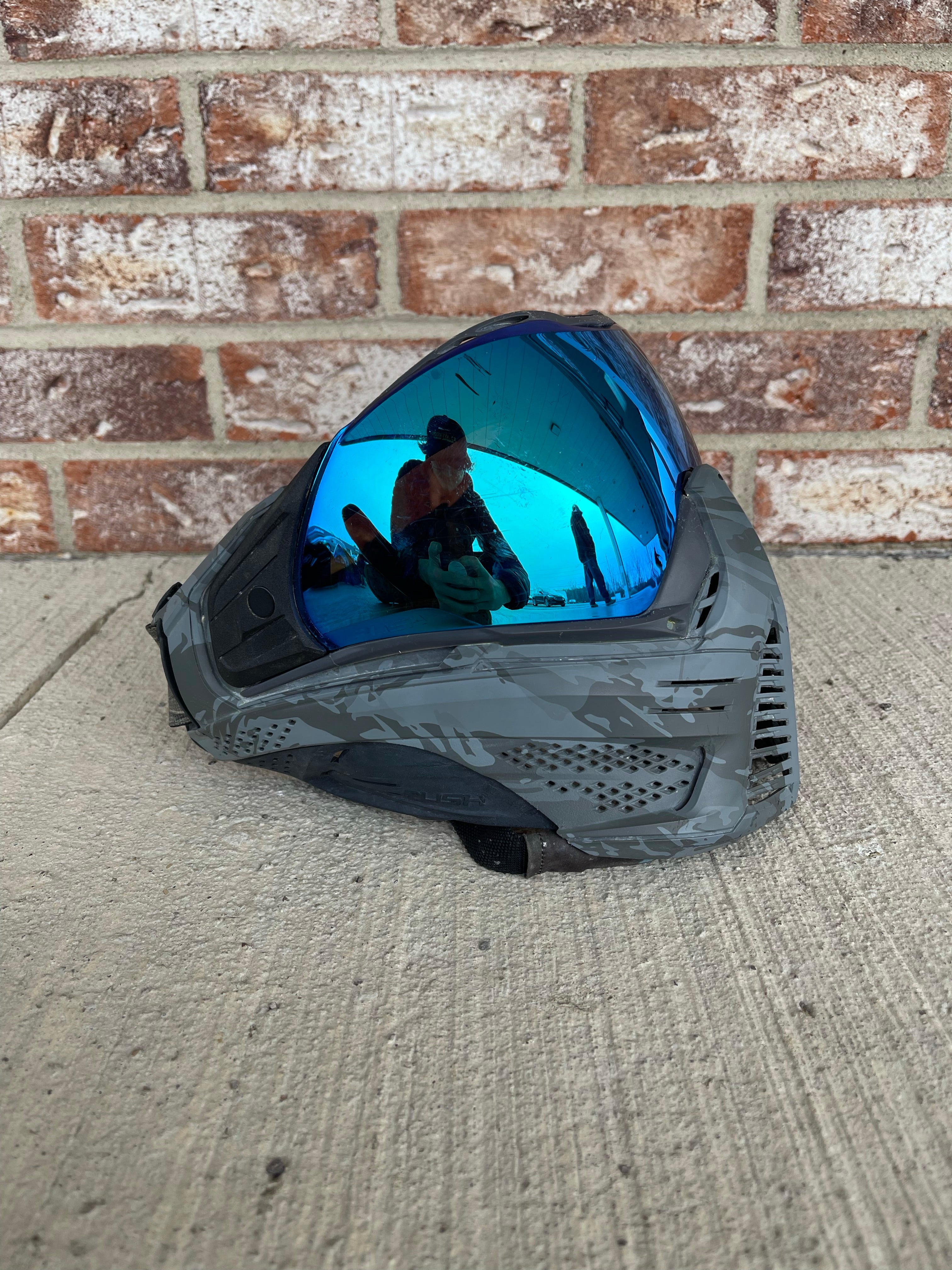 Used Push Unite Paintball Mask- Blue Camo