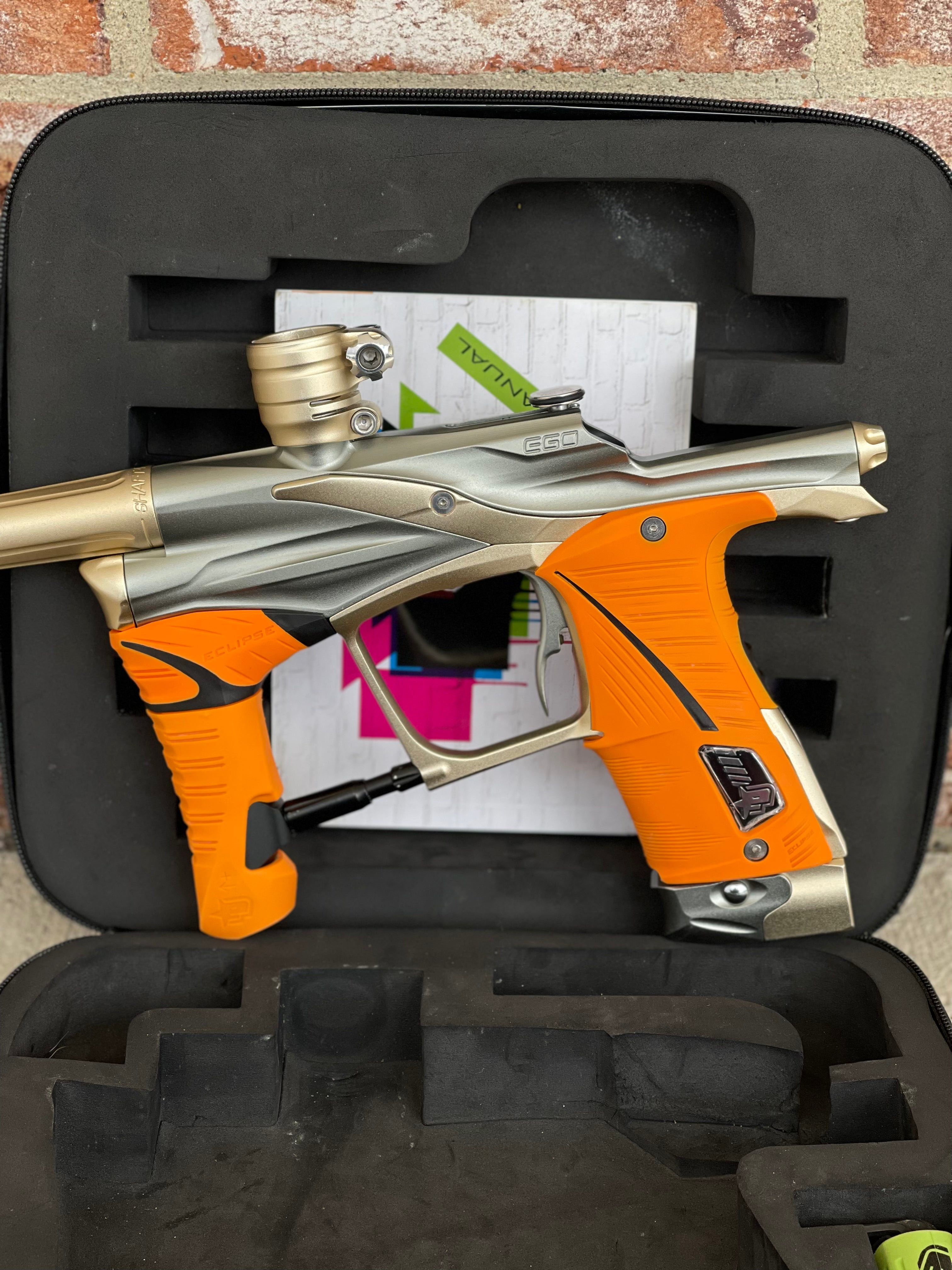 Used Eclipse Ego Lv1 Paintball Marker Dark Grey / Tan w/ Extra