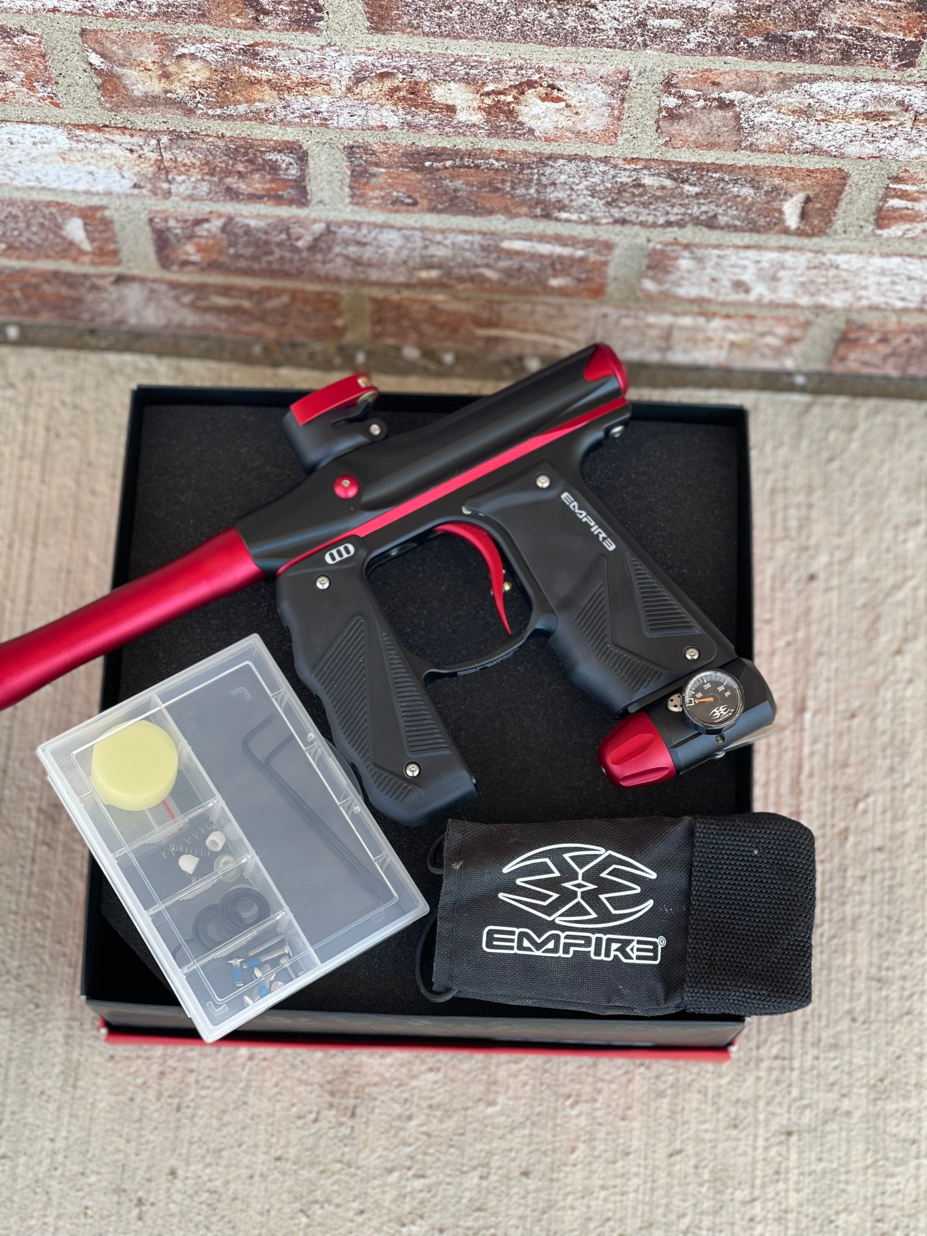 Used Empire Mini GS Paintball Gun- Black / Red