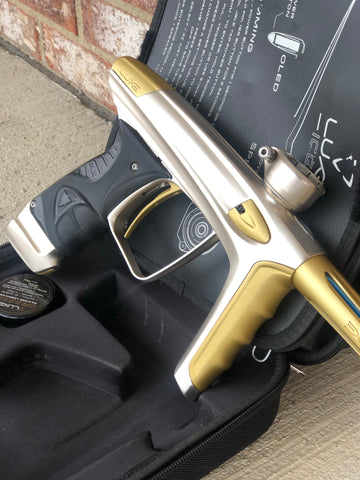 Used DLX Luxe Ice Paintball Gun - Silver / Dust Gold