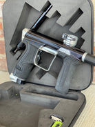 Used Planet Eclipse CS2 Paintball Gun - Black/Silver "Say Hello To My Little Friend" w/Silencio FL Tip