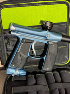 Used Empire Mini GS Paintball Gun - Blue/Silver w/ 14" 1 Piece Proto Barrel