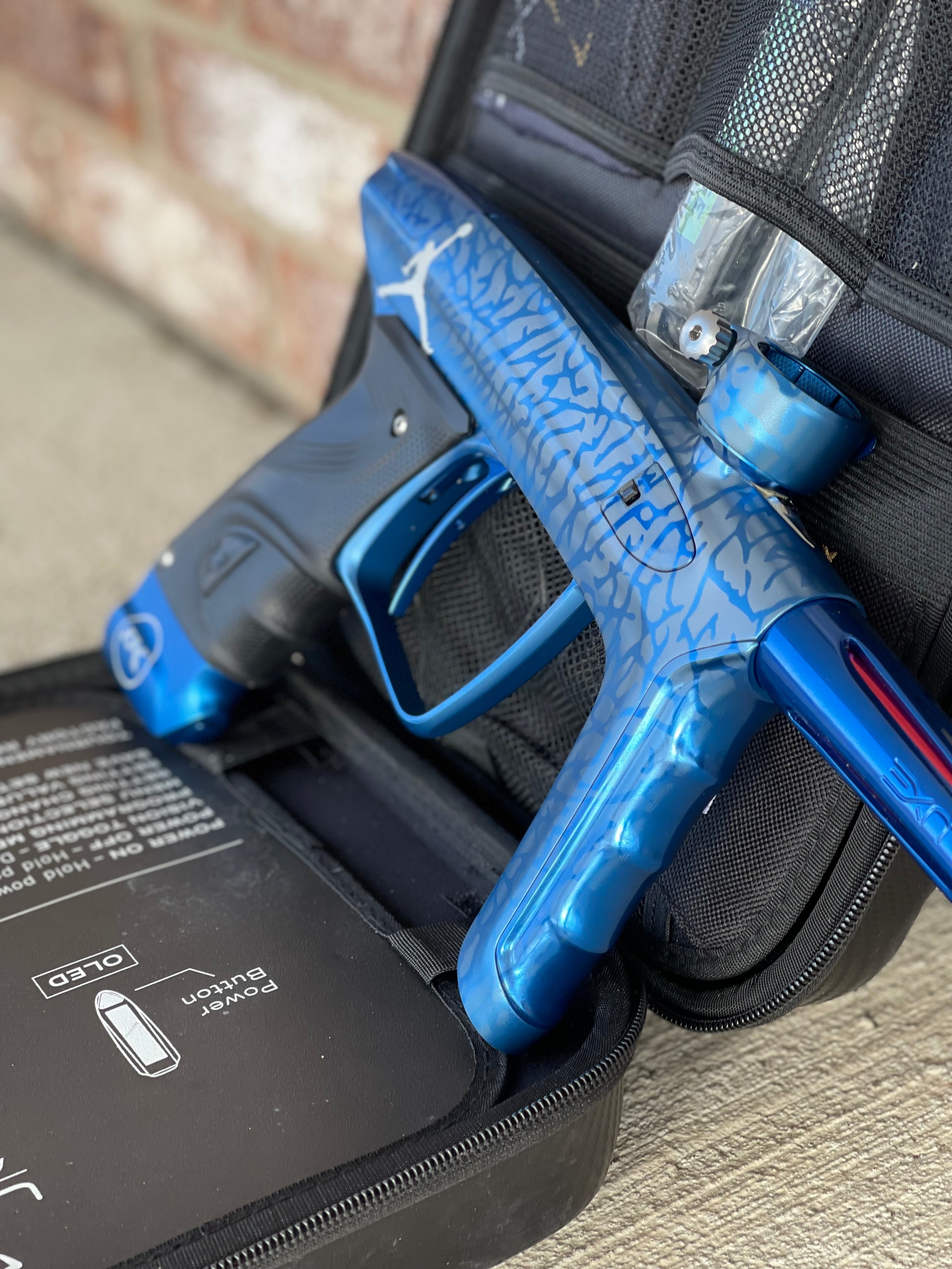 Used DLX Luxe TM40 Paintball Gun - Blue Custom Laser Engraving