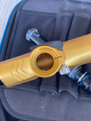 Used Shocker Amp Paintball Gun - Gold w/ Infamous Deuce Trigger