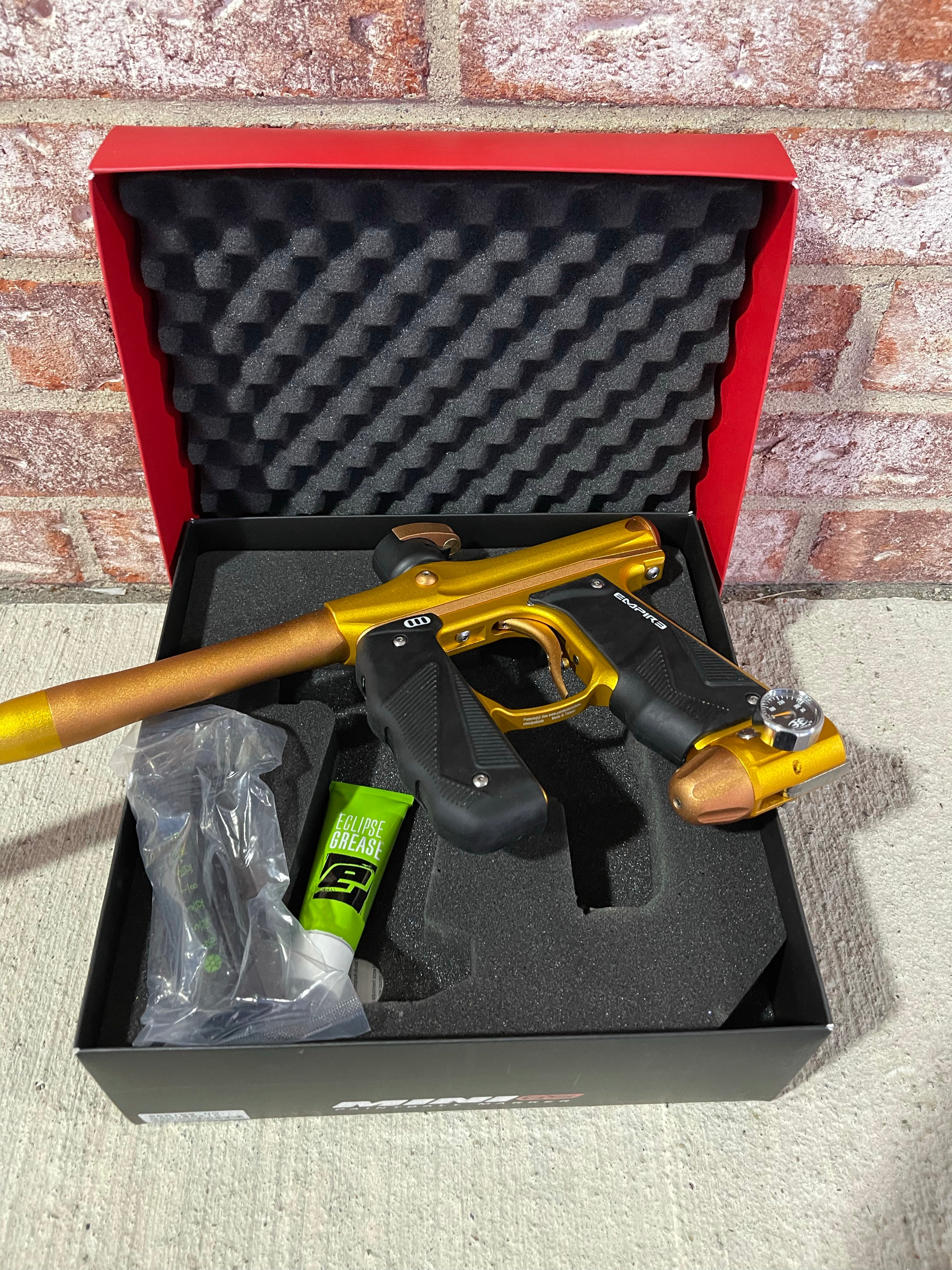 Used Empire Mini GS Paintball Gun - Gold / Bronze