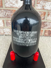 Used Ninja 68/4500 Paintball Tank - Black / Red