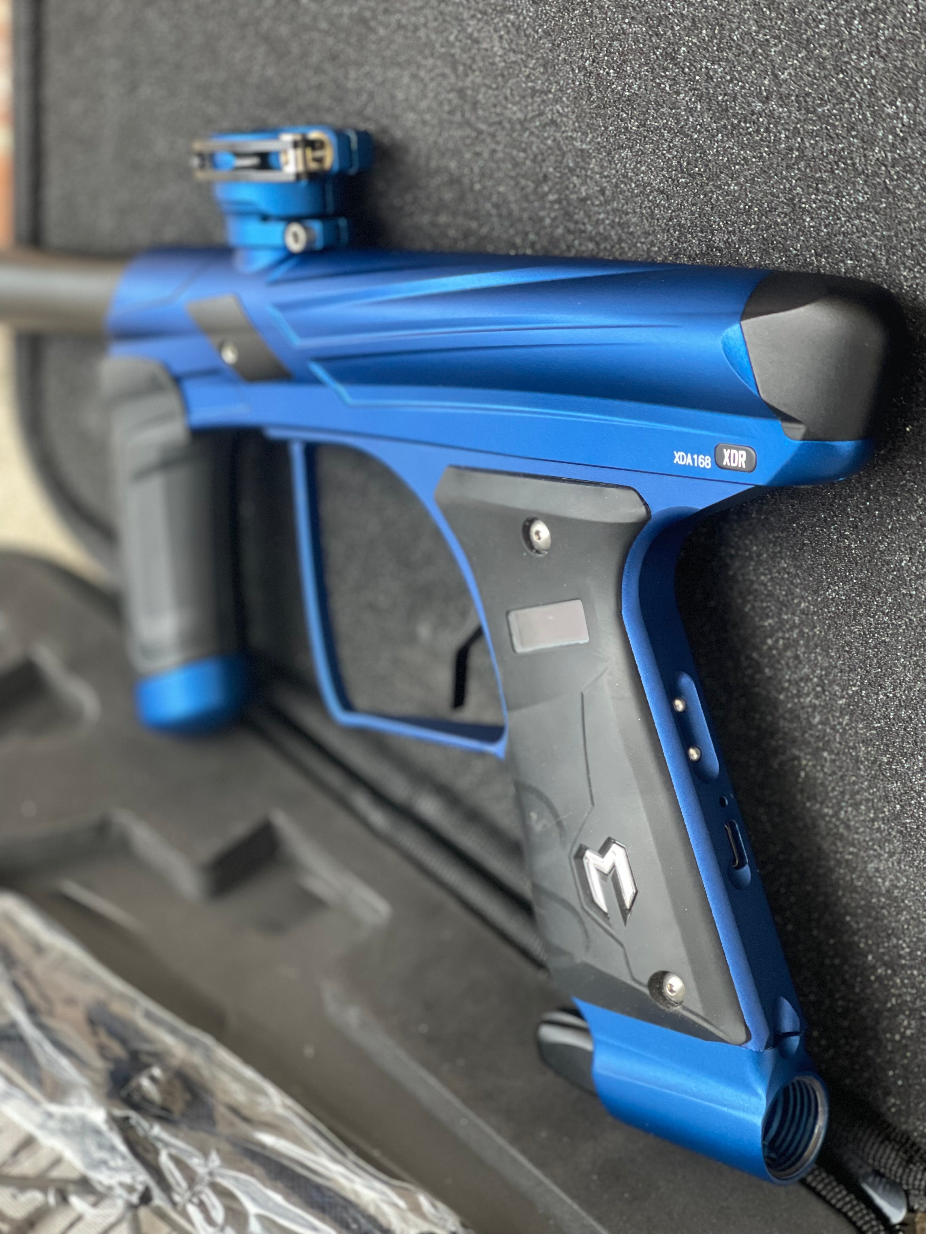 Used Macdev XDR Paintball Gun - Dust Blue with Mech Frame