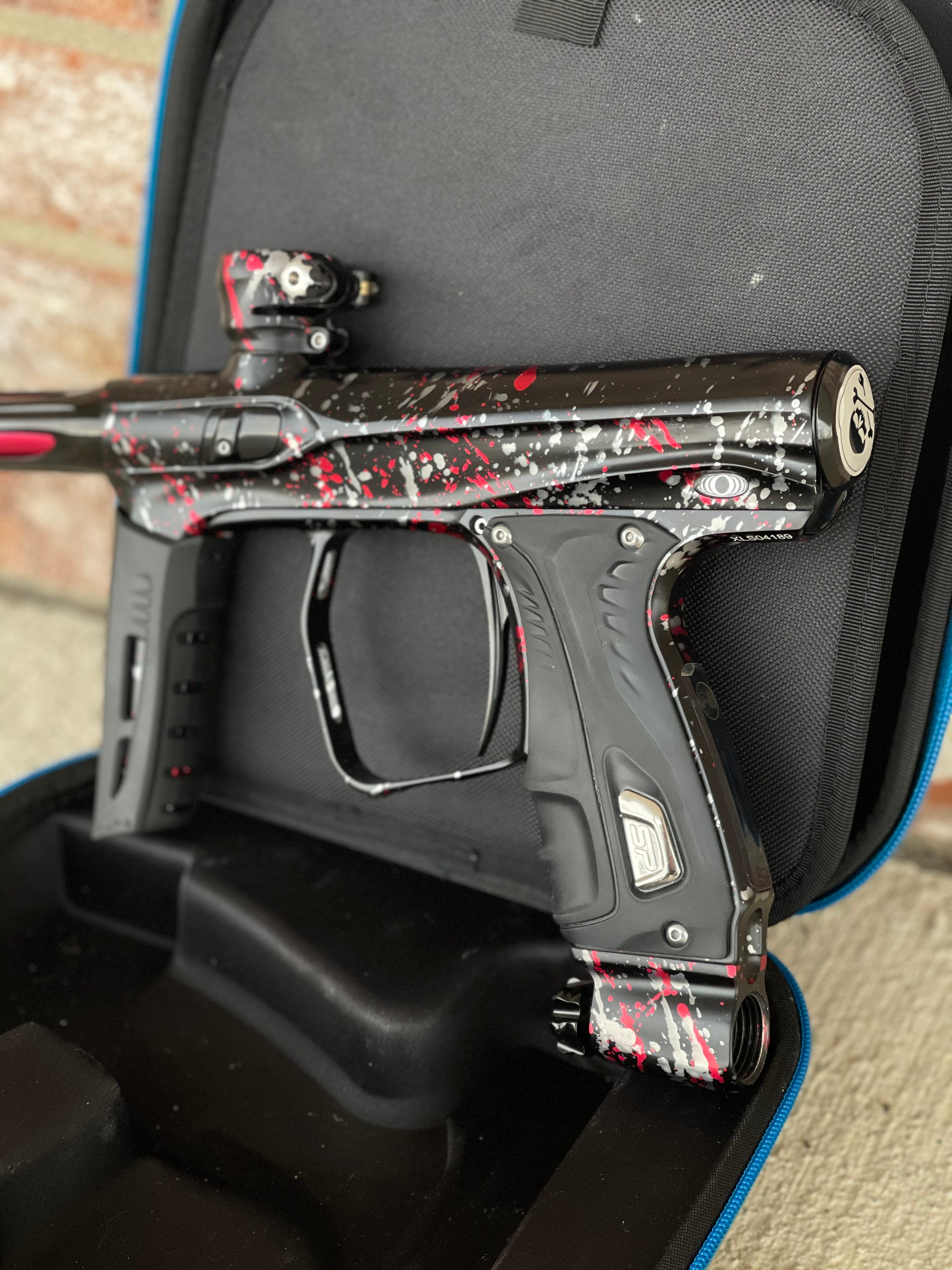 Used Shocker XLS Paintball Gun - Punishers Edition #8 - w/ Adrenaline CVO Frame