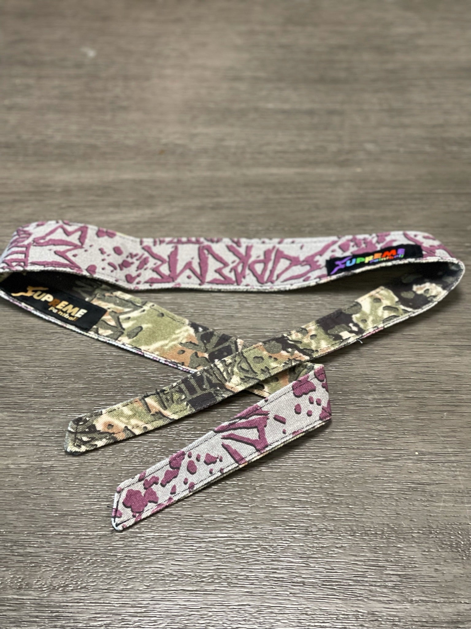 *Used* Supreme Paintball 1 of 1 Duel Tag - Rainbow/Camo Tag