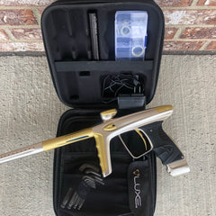 Used DLX Luxe Ice Paintball Gun - Silver / Dust Gold