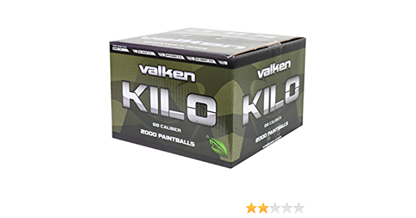 Valken KILO Paintballs - Green/Brown Shell - Yellow Fill - 2000 Count