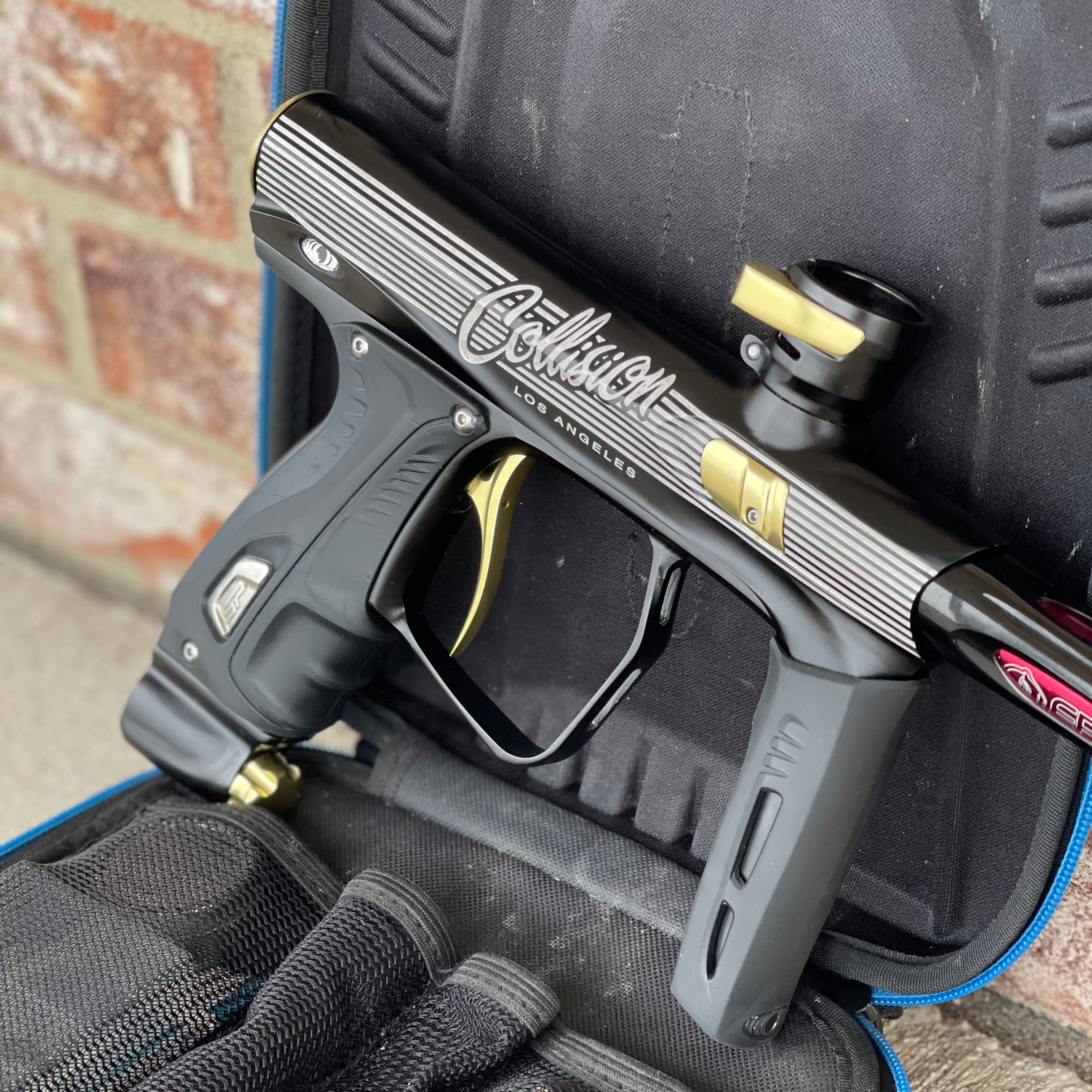 Used Shocker XLS Paintball Gun - LA Collision - Black/Gold