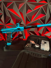 Used Shocker Amp Paintball Gun - Teal w/ Infamous Deuce Trigger