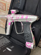 Used DLX Luxe X Paintball Gun - Silver Pink Splash