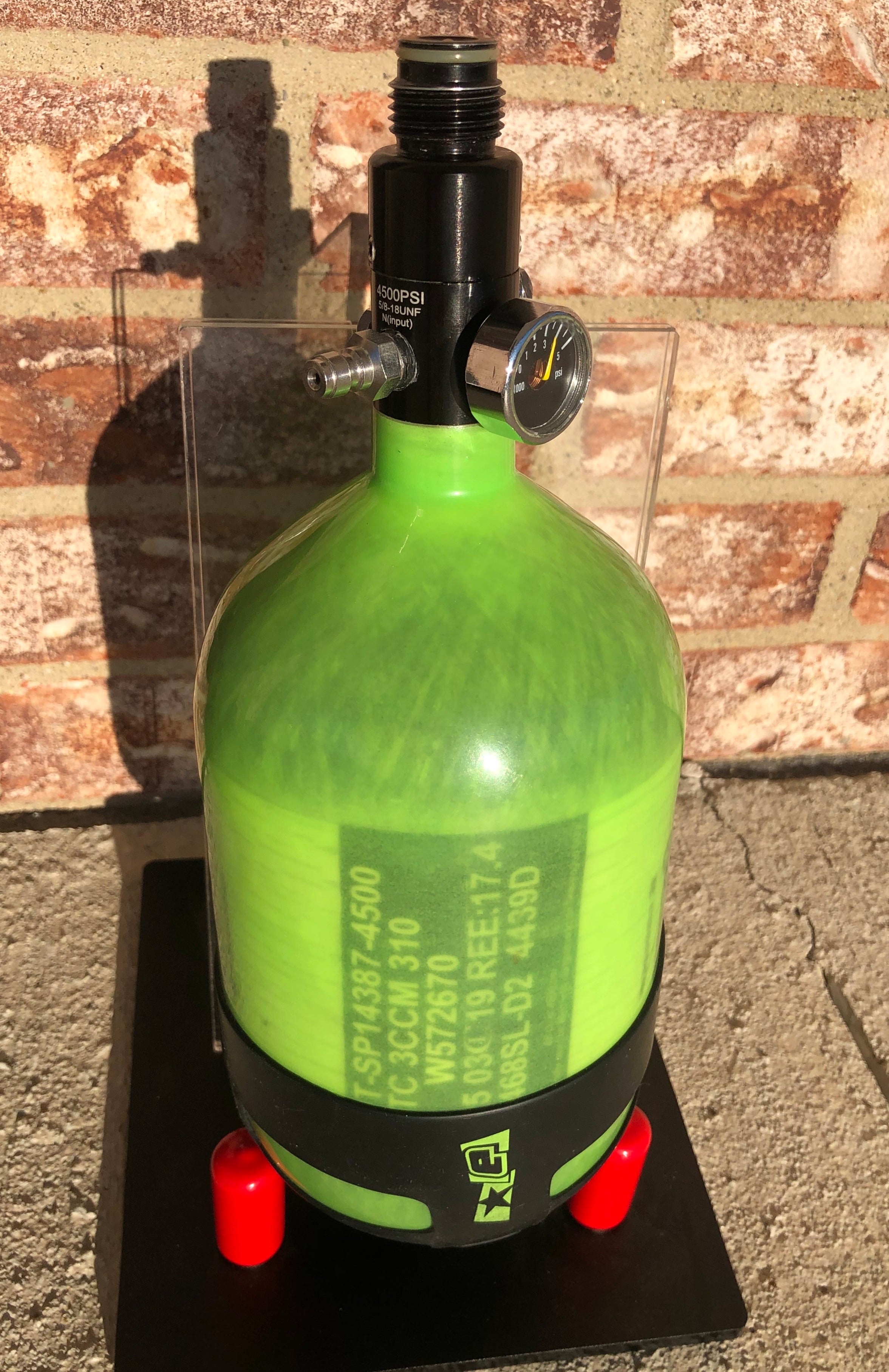 Used Empire Mega Lite 68/4500 Paintball Tank - Lime