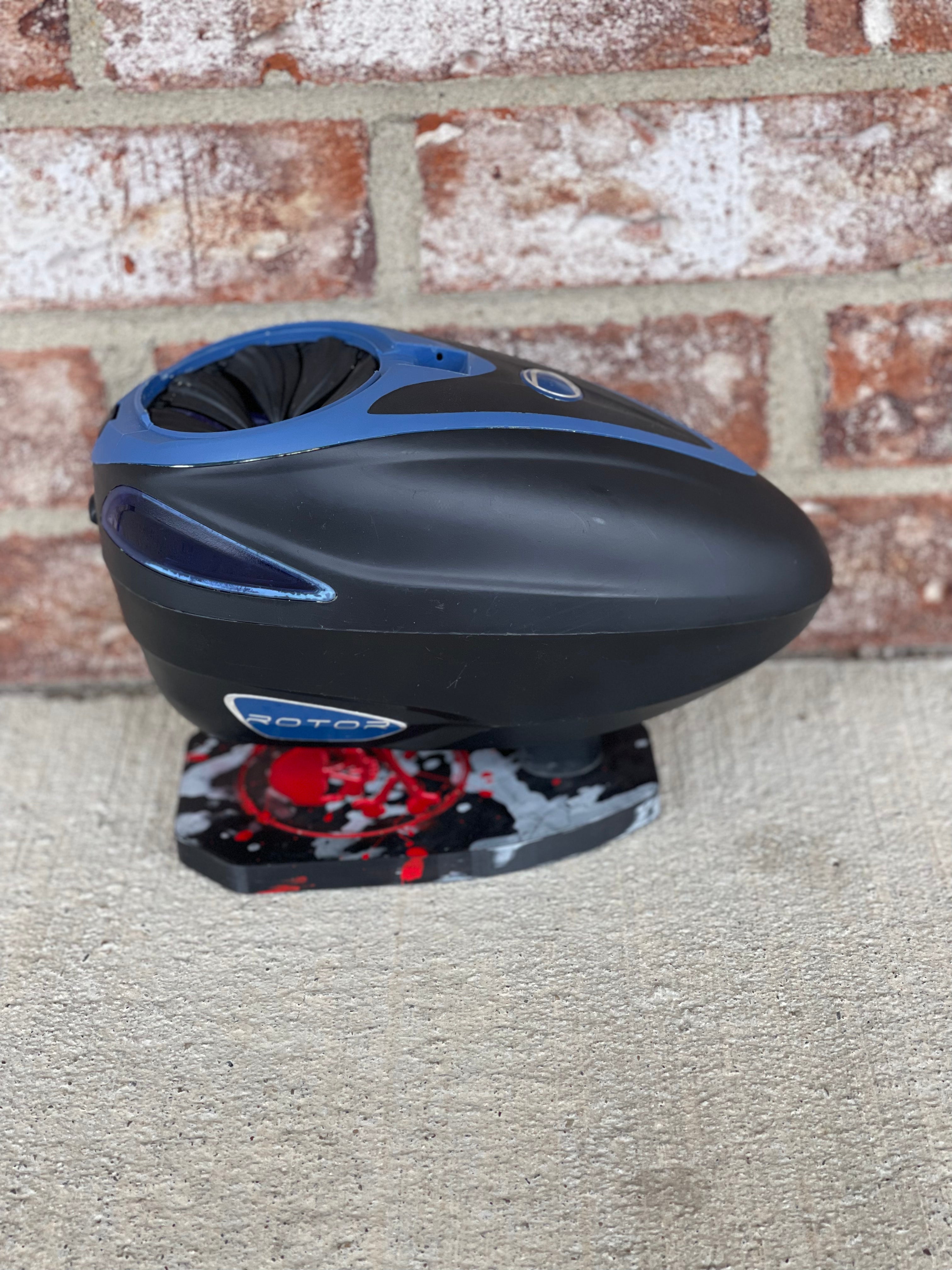 Used Dye Rotor Paintball Loader Black / Blue w/ Speed Feed