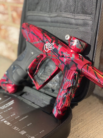 Used DLX HK Army A51 Luxe X Paintball Gun - Red Splash