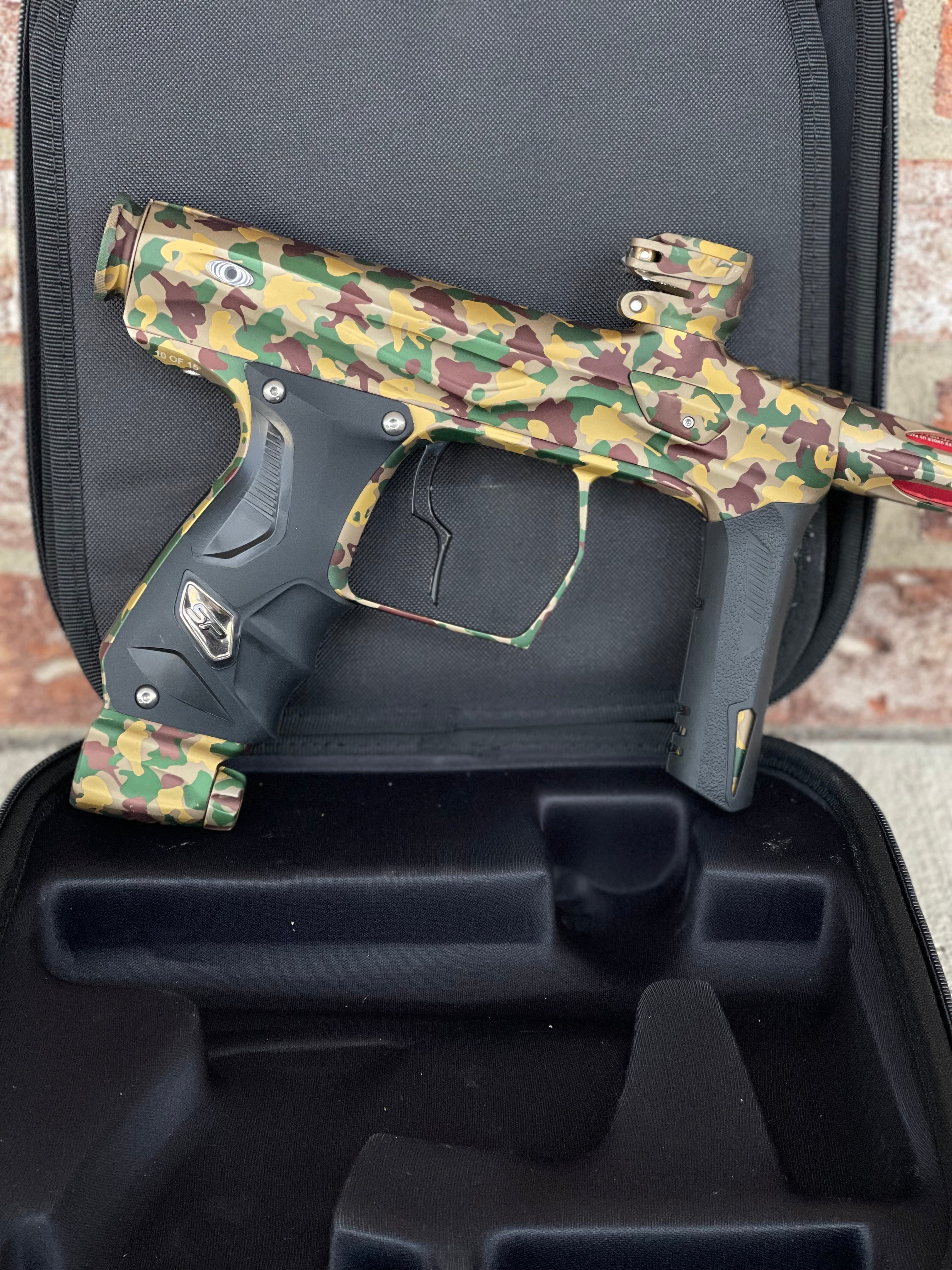 Used SP Shocker Amp Paintball Gun - LE Woodland Camo #10