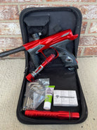 Used Dye DM15 Paintball Marker - Gloss Red w/ 2 UL Backs, Lockdown 2 Feedneck, SLAP ASA, Deuce Trigger