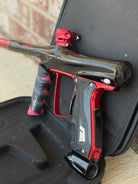 Used Smart Parts Shocker RSX Paintball Marker- Gloss Black w/Red Accents and Red/Black Swirl Exalt Front Grip