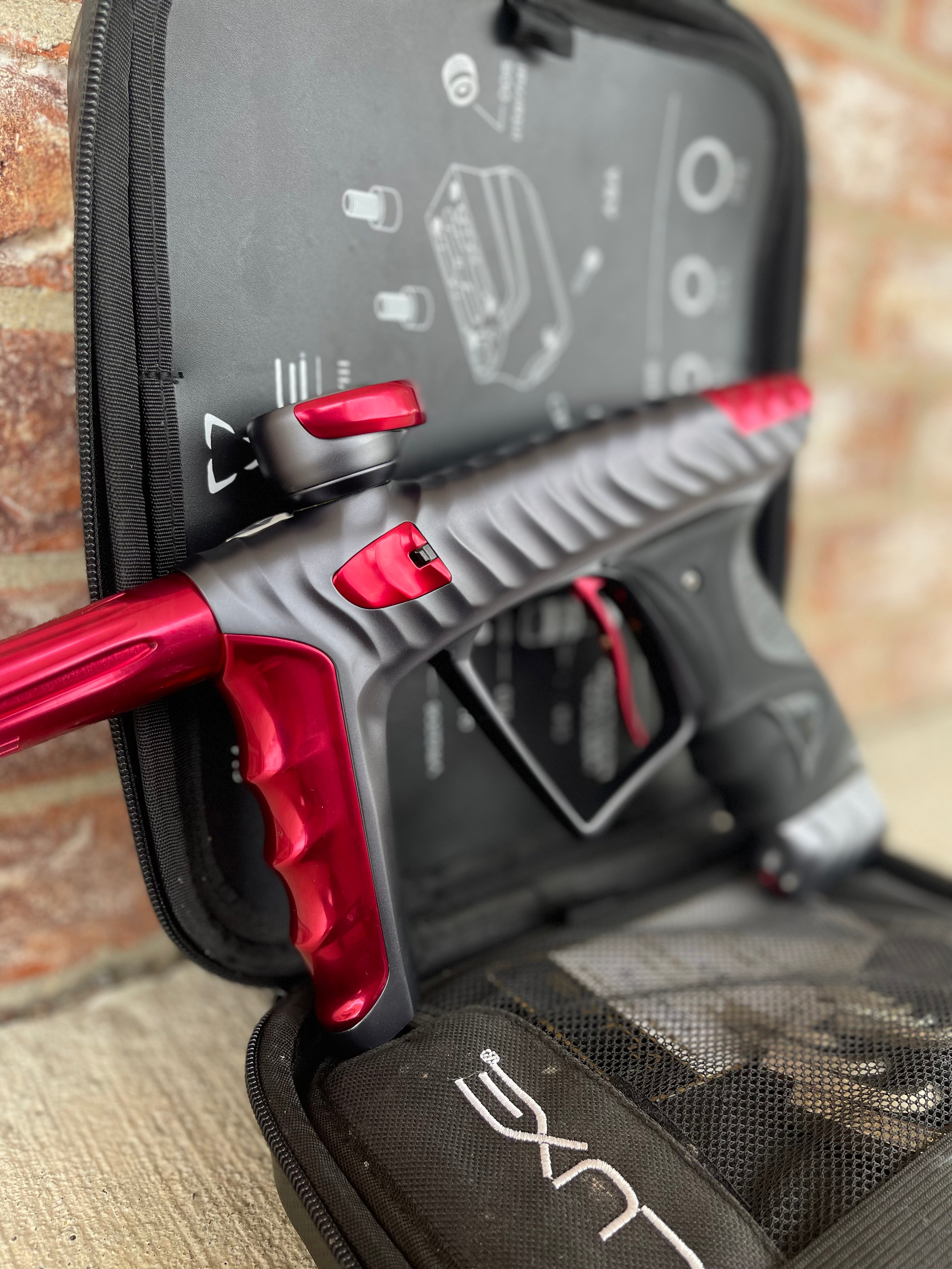Used DLX HK Army Ripper Luxe X Paintball Gun - Dust Pewter / Gloss Red ...