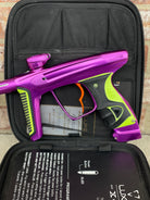 Used DLX Luxe X Paintball Gun - Gloss Purple / Dust Purple w/ Orange Deuce Trigger