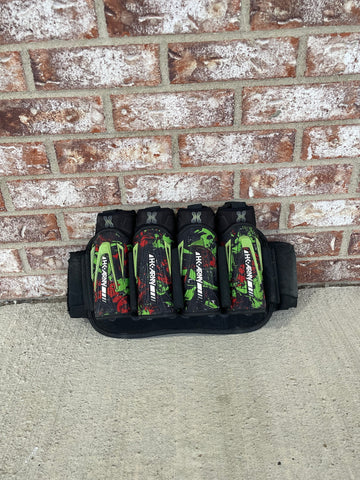 Used HK Army Zero G 4+7 Paintball Pod Pack- Black/Red/Green
