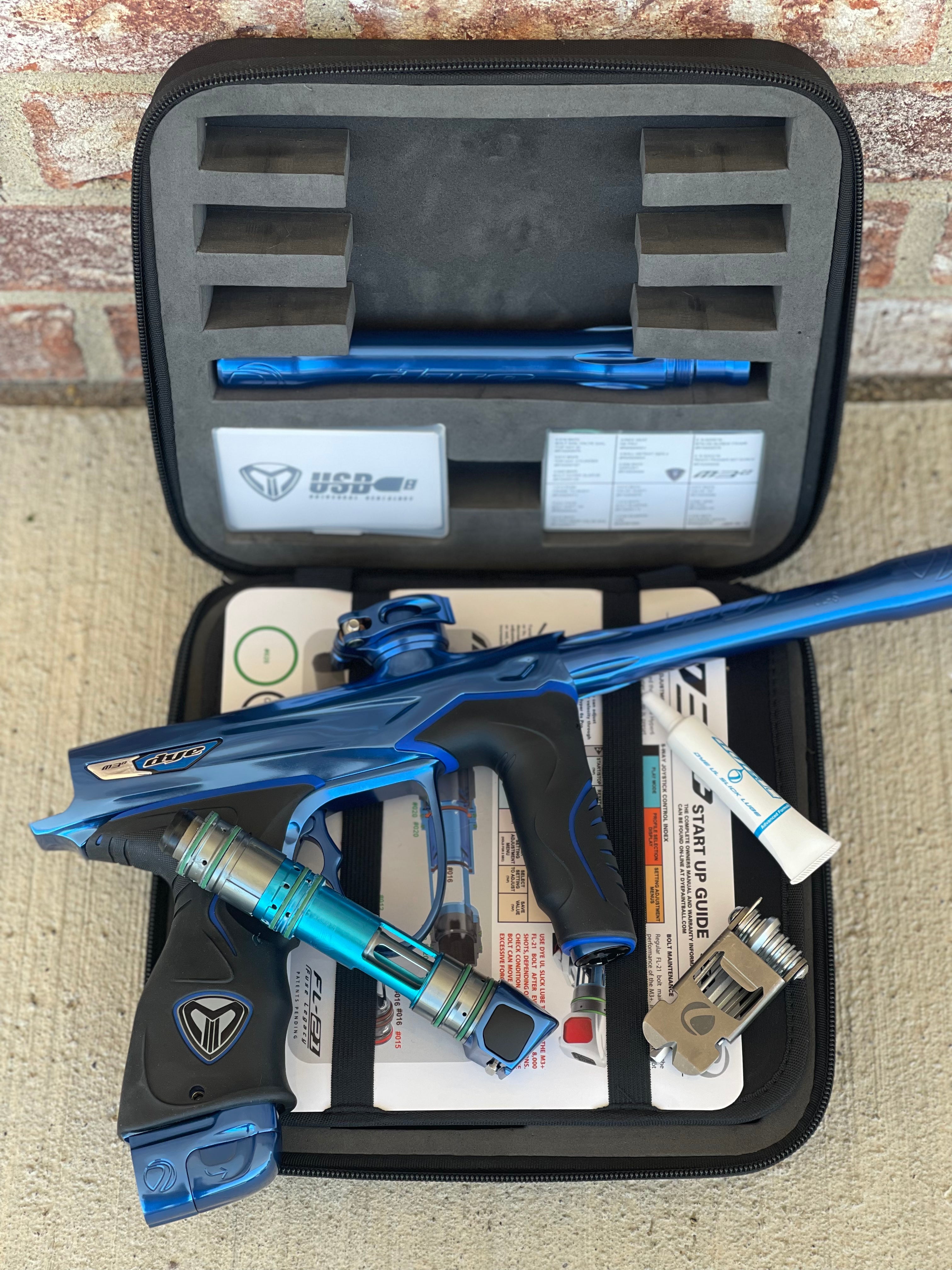 Used Dye M3+ Paintball Gun - Deep Blue