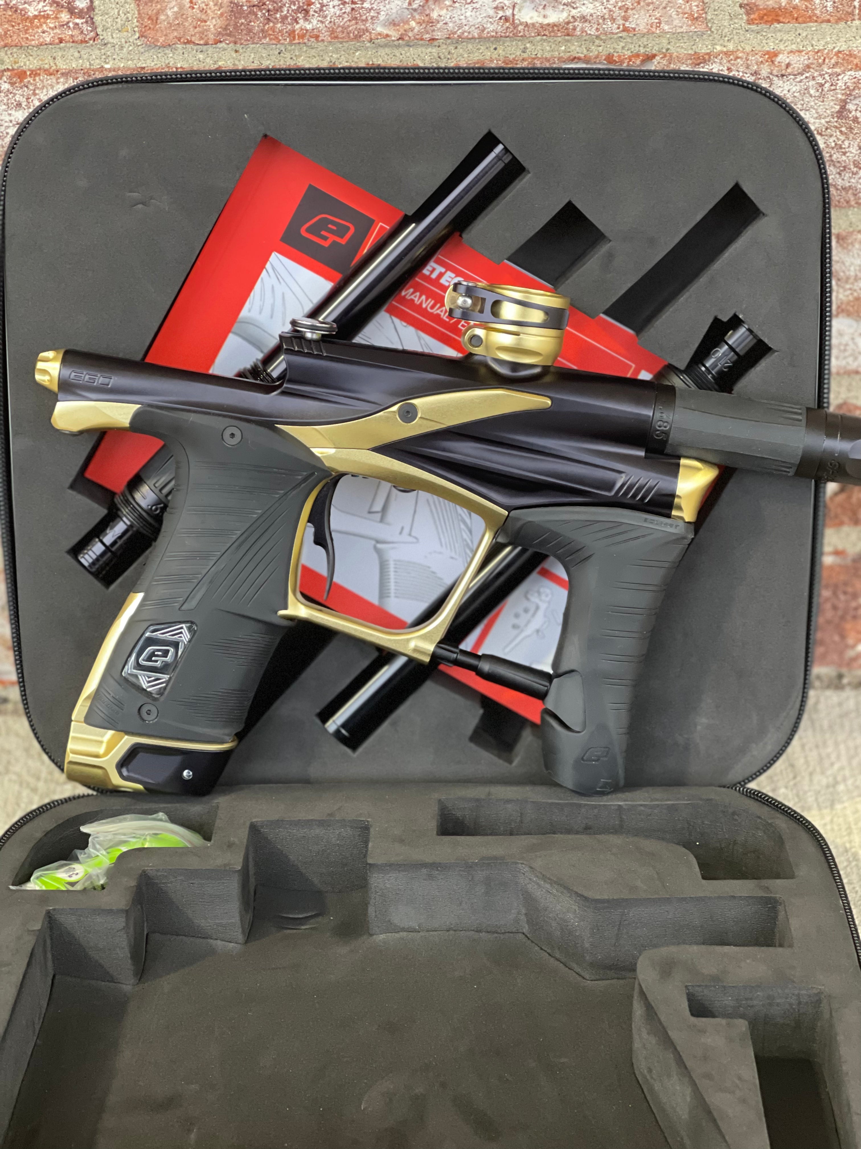 Used Planet Eclipse "Midnight Series" Lv1.6 Paintball Gun - Black / Gold w/ FL Kit & Scythe Trigger